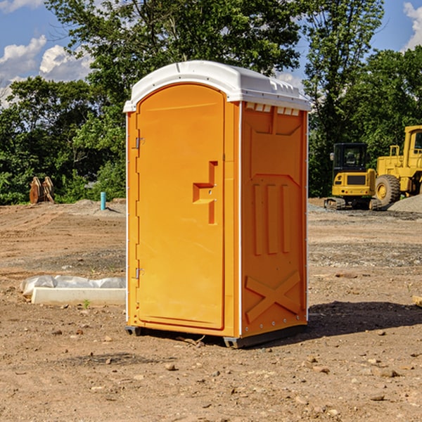 how often are the porta potties cleaned and serviced during a rental period in Bondsville